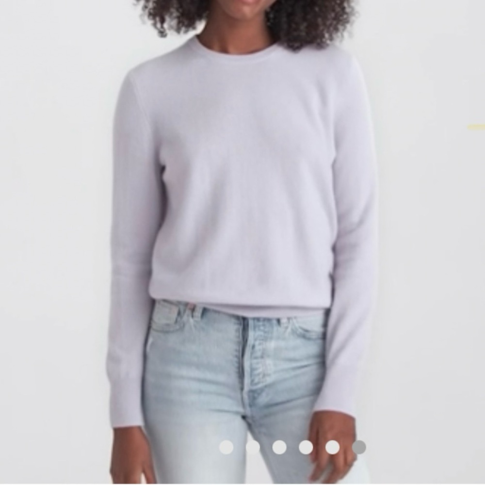 NAADAM Pale Dusty Purple Lilac 100% Cashmere Crewneck Sweater sz S